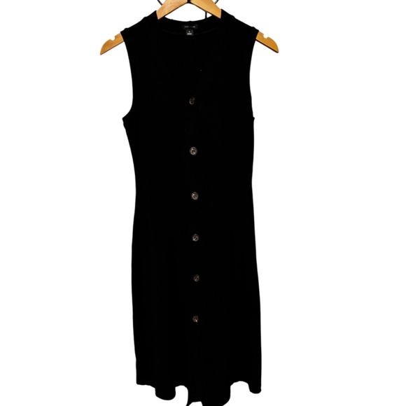 Ann Taylor | Women's Sleeveless Button-Front Knit Dress - Picture 1 of 8
